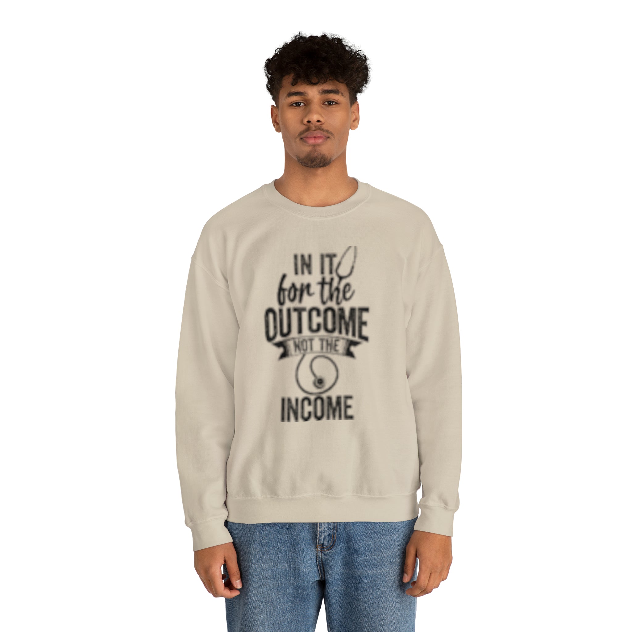 IN IT for the OUTCOME NOT THE INCOME | Unisex Heavy Blend™ Crewneck Sweatshirt