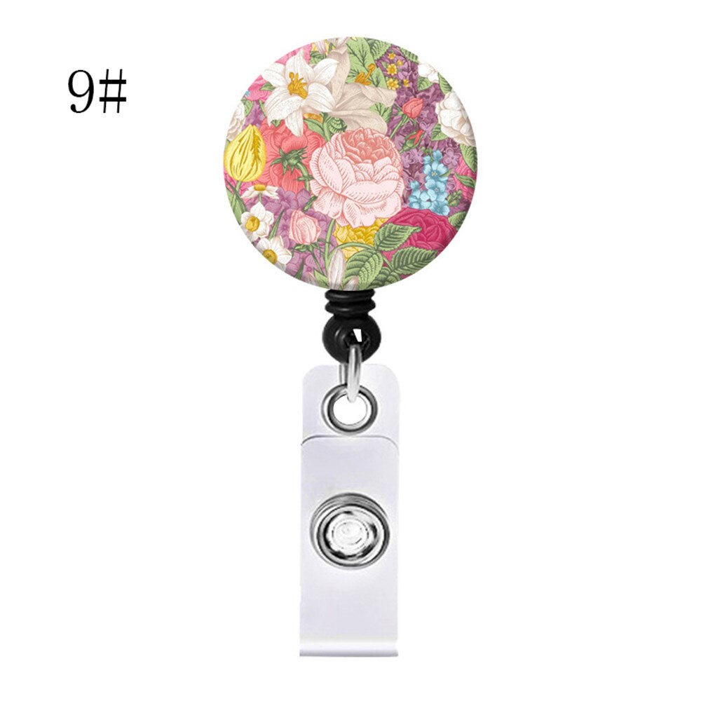 Floral Nurse Badge Clip