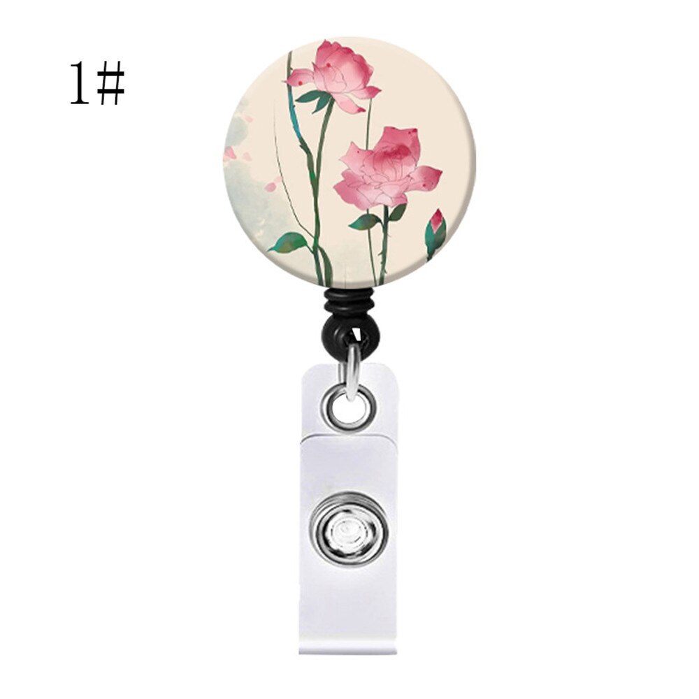 Floral Nurse Badge Clip