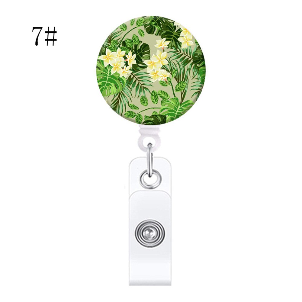 Floral Nurse Badge Clip