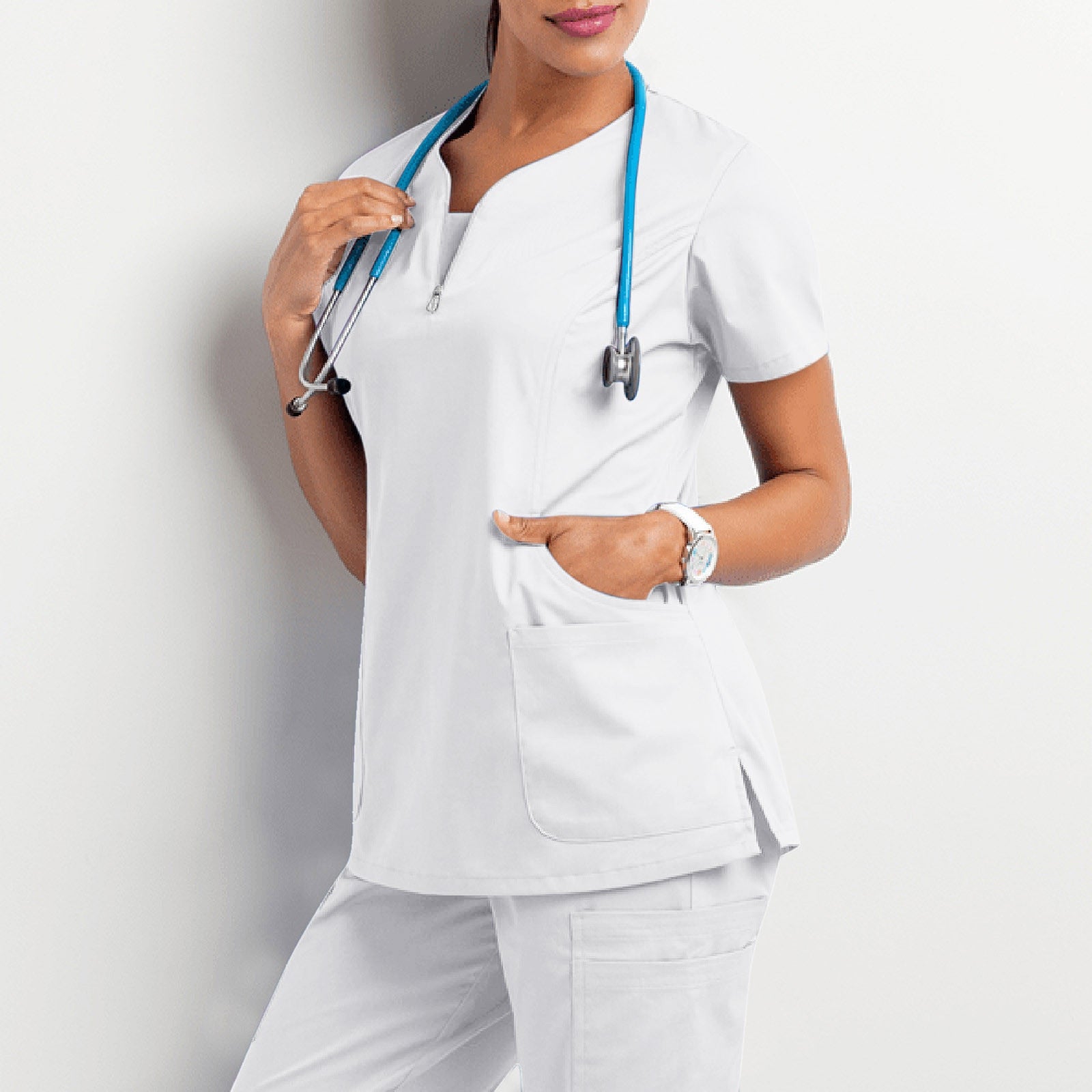 V-Neck Nurse Scrub Top