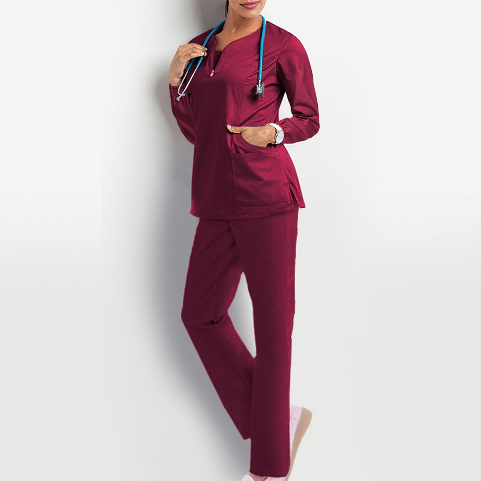 V-Neck Nurse Scrub Top