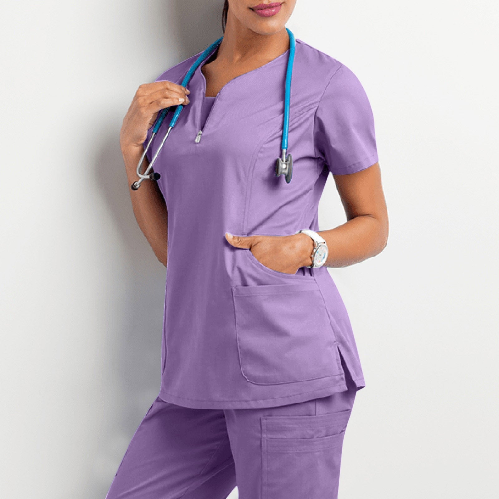 V-Neck Nurse Scrub Top