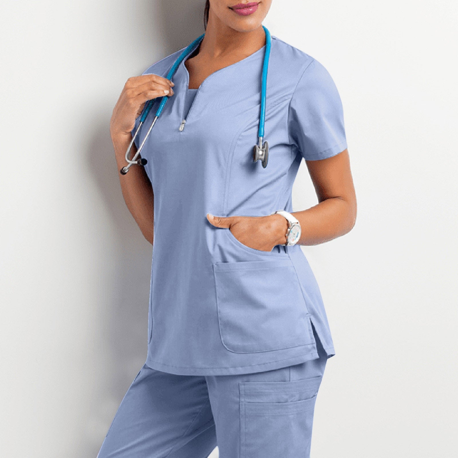 V-Neck Nurse Scrub Top