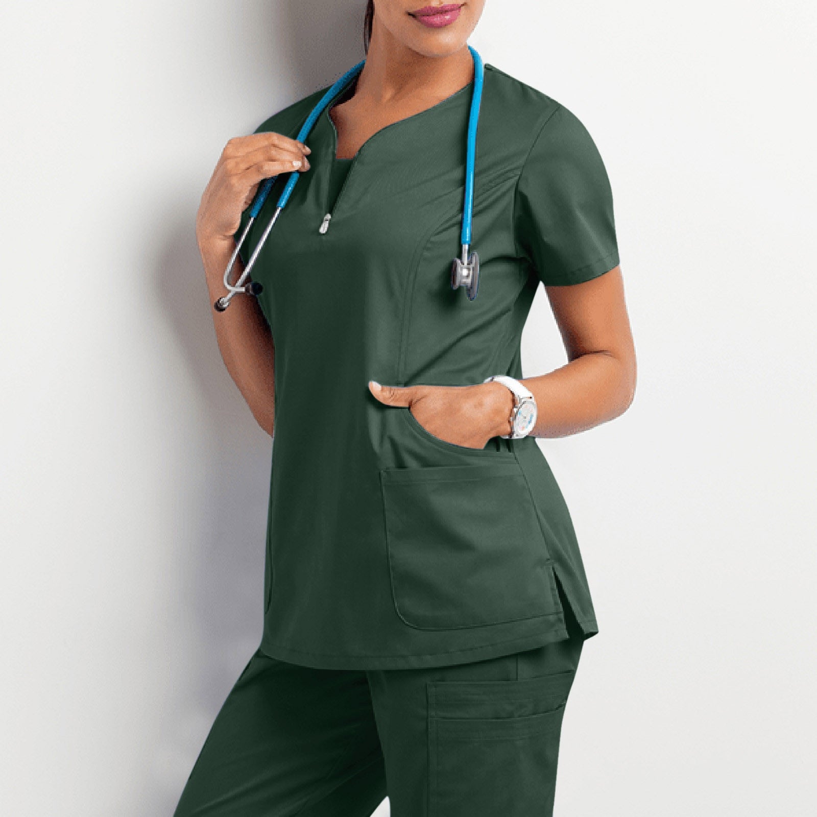 V-Neck Nurse Scrub Top