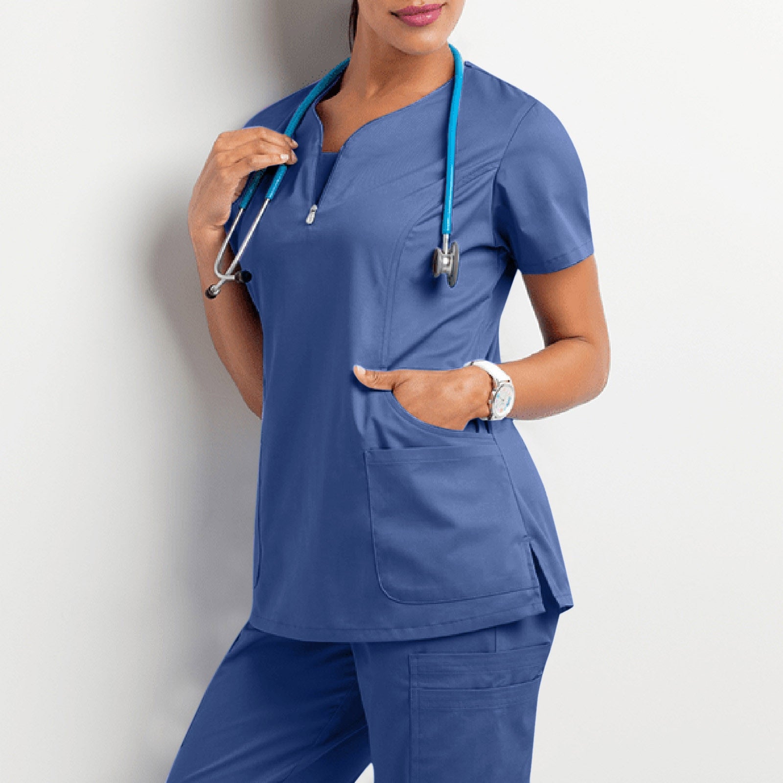 V-Neck Nurse Scrub Top